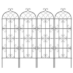 4 Confezioni di Tralicci da Giardino in Metallo Antiruggine 71 x 20 Pollici per Rose Rampicanti da Esterno - Recinzioni, Tralicci e Cancelli - Product Image 1