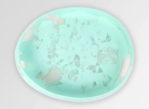 Plato de Resina de Diseño Clásico y Moderno, Platos Japoneses para Ensalada, Frutero con Textura de Mármol, Hecho a Mano, Duradero, para Bodas - Product Image 2