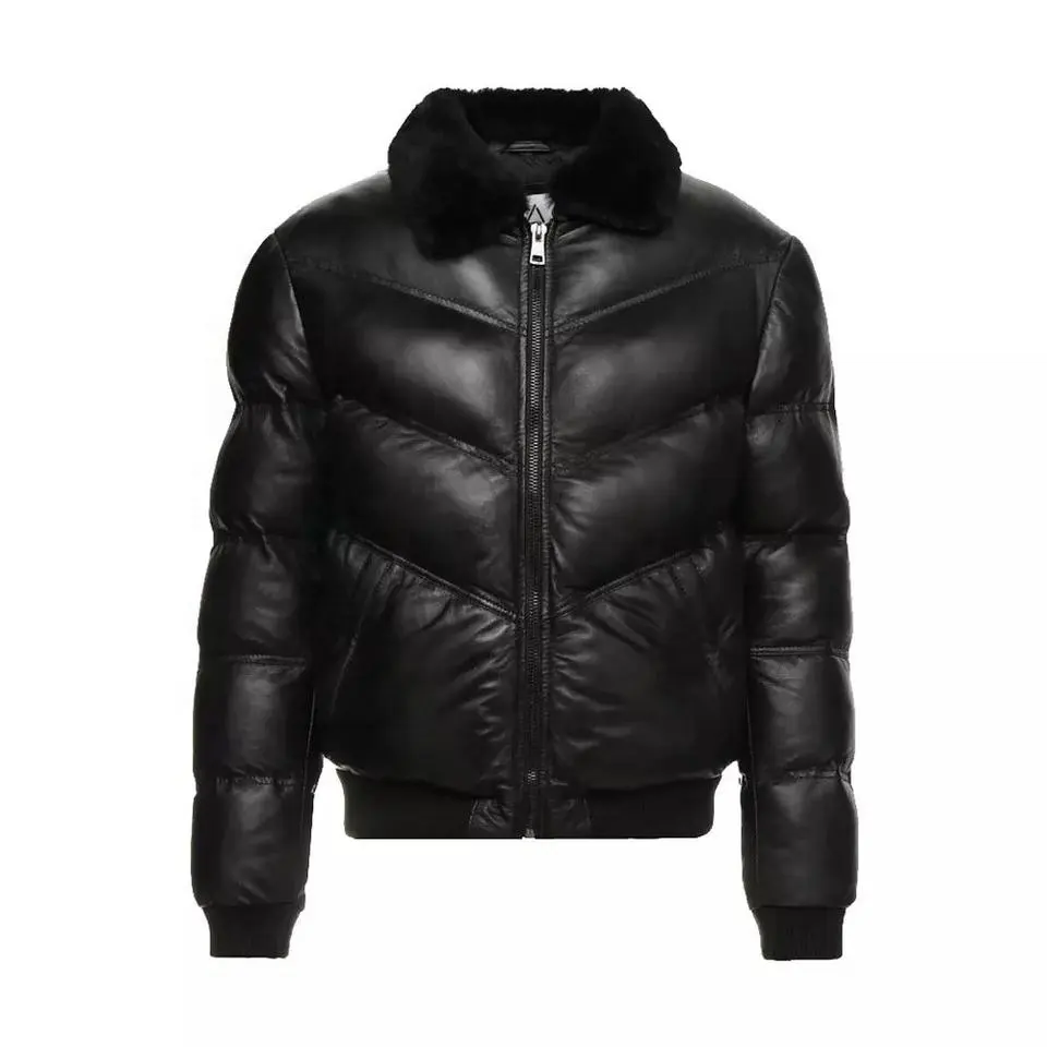 Benutzer definierte Logo Herren Daunen jacken verdickt schwarz glänzend Nylon Kapuze Männer Winter Puffer Bubble Jacket Mantel