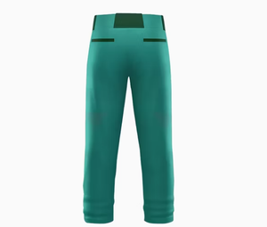 Men Breathable Tapered Pants Teal with Beige Stripe Elastic Waist Solid Color Polyester All Seasons Athletic Wear - Product Image 6