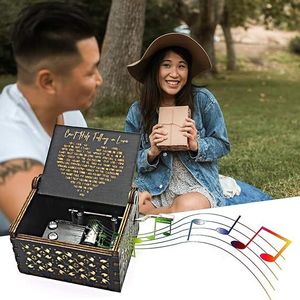 Carillon in Legno Inciso Antico con la Melodia 'Can't Help Falling in Love' - Regalo per Innamorati - Product Image 2