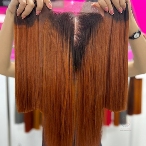 มัดผมมนุษย์ผมตรงจากกระดูก Cyhairvn ผมมนุษย์สีเบอร์กันดี - Product Image 6