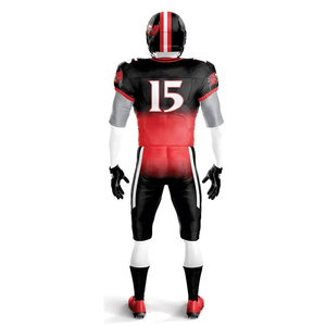 Wholesale Comfortable Short Sleeve V-Neck American Football Uniform Set for Adult Men 100% Polyester Custom Sublimated Printing - Product Image 3