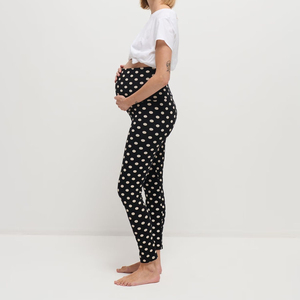 Leggings de maternité respirants en polyester/spandex pour femmes enceintes, grande taille, vêtements de sport, vente en gros personnalisée - Product Image 3