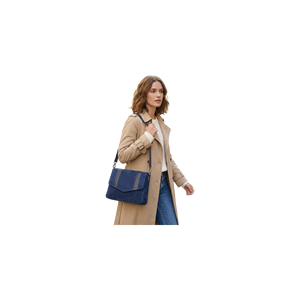 Bolso Bandolera Vintage Azul, Bolso de Mano con Correa Trenzada, Bolso de Hombro para Compras Diarias - Product Image 2