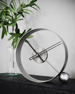 Stylish Metal <b>Table</b> <b>Clock</b> Decorative Timepiece For Guest Room Accent Living Room <b>Table</b> Accent And Bedroom Side <b>Table</b> Decor - Product Image 2