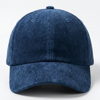 Gorra de Béisbol Premium de Pana, 6 Paneles, Color Sólido, Unisex, Ajustable, Estilo Deportivo Casual, para Adultos, Uso en Primavera, Bordado 3D, OEM