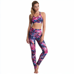 Compression Heat-Transfer Printed Stretch Knitted Leggings Women's High Waist Yoga Pants Gym Wear Athletic - Product Image 3