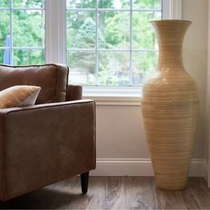 Eco Friendly Bamboo <b>Vase</b> Handmade Natural Bamboo Flower <b>Vase</b> Sustainable Home Decor Bamboo <b>Vase</b> for Living Room Decoration - Product Image 3