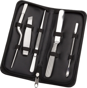 Spatule manuelle de beauté en acier inoxydable à tête ronde inclinée, design personnalisé, pour maquilleurs professionnels - Product Image 5