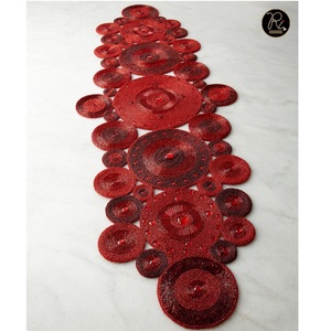 Pearl White Color Flower Design <b>Beaded</b> Table Runner Use For Decoration Dining Table In Occasion Buy Direct From Supplier - Product Image 6