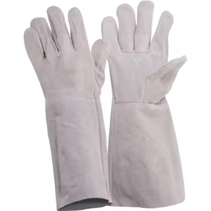 ถุงมือหนังวัวคุณภาพสูง ทนไฟ ป้องกันอันตราย สำหรับงานอุตสาหกรรม  บุด้วยไนไตรล์และผ้าฝ้าย เหมาะสำหรับงานก่อสร้างและงานเชื่อม - Product Image 1