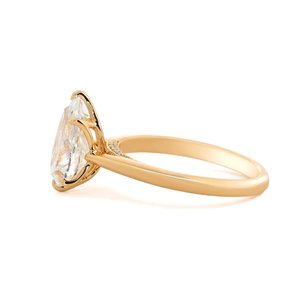 Elegant Gold 925 Sterling <b>Silver</b> <b>Adjustable</b> Lab Grown Diamond <b>Ring</b> Timeless Fine Jewelry Statement <b>Ring</b> for Women - Product Image 4