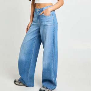 Fabricante OEM, Jeans de Mezclilla Rectos de Cintura Media para Mujer, Algodón Elástico, Transpirable, Ecológico, Personalizable, Suministro al por Mayor - Product Image 6