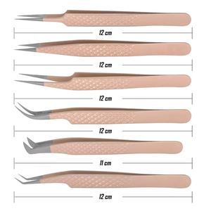 Pinzas Profesionales para Pestañas con Punta de Diamante, Curvas y Afiladas, de Acero Inoxidable para Extensión de Volumen - Product Image 6