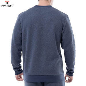 Sudaderas de Cuello Redondo, 400g, Corte Regular, Invierno, Color Sólido, Letra Bordada, Tejido Liso Teñido, 100% Algodón Felpa - Product Image 3