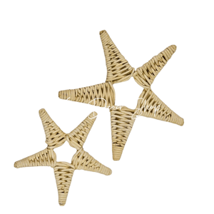 [Sustainable] 100% Natural Rattan Hand-woven Star Christmas <b>Tree</b> <b>Ornaments</b> Vintage Wicker Holiday Crafts - Product Image 1