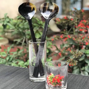 ช้อนเสิร์ฟขัดเงาแบบคลาสสิกจากเขาควายธรรมชาติ เป็นมิตรกับสิ่งแวดล้อม - Product Image 1
