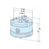 Mandrin concentrique à 3 mors HPEDM, modèle EROWA ER-068697, en acier de précision, à commande manuelle, HE-E07113