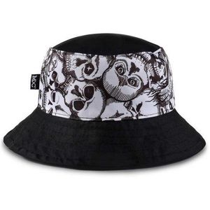 Unisex Canvas Bucket <b>Hat</b> Black and Teal 3D Embroidery Vintage Spring <b>Summer</b> 6-Panel Polyester Adult Fit - Product Image 3