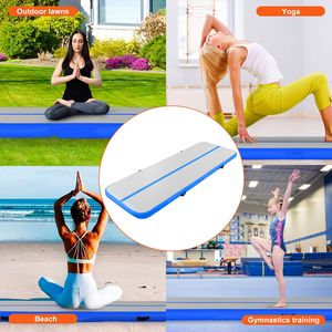 Tappetino Gonfiabile per Ginnastica - Materassino da 4 Pollici di Spessore con Pompa Elettrica e Tappetini per Allenamento - Product Image 6