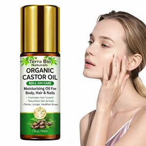 Huile de ricin 100% naturelle pure biologique pressée à froid, huile de support pour la croissance des cheveux et les soins de la peau, parfum terrestre, 1 kg en vrac, OEM/ODM - Product Image 4
