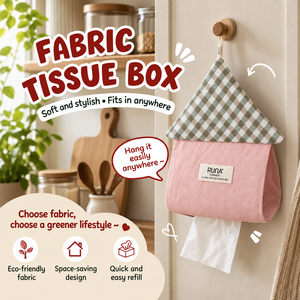 Boîte à mouchoirs en tissu 100% coton lavé, accessoires de décoration intérieure de haute qualité pour la maison et la cuisine - Product Image 1