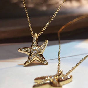 Collar con Colgante de Estrella Unisex Chapado en Oro Sólido de 18K, Diamantes de Corte Brillante, Certificado IGI, Estilo Minimalista para Uso Diario, 16.96g, ÁMBAR - Product Image 3