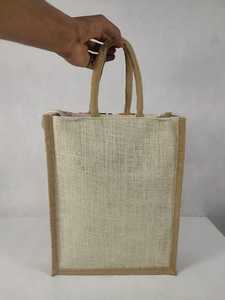 ORKID Laminated Jute <b>Beach</b> <b>Tote</b> Shopping Bag with NIWAR Handle Floral Gift PP Webbing Reusable Carry Medium Size - Product Image 4