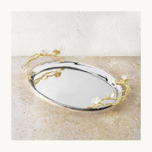 Fashionable Aluminum Food Serving <b>Tray</b> Modern Decorative <b>Tray</b> For Dates Chocolates Snacks Tea And Coffee Use - Product Image 5