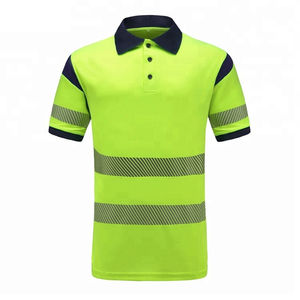 Veste de sécurité réfléchissante haute visibilité de qualité supérieure Fazn Industry, vêtements de travail de sécurité, polo pour hommes, polo à séchage rapide, manches courtes - Product Image 3