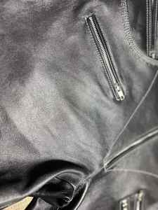 Men's Genuine Leather <b>Shorts</b> Black Casual Club <b>Rave</b> Pockets <b>Short</b> Zipper Lambskin Soft Touch - Product Image 4