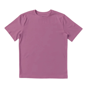 T-shirt à manches courtes pour homme, couleur unie, col rond, coupe classique, tricoté, décontracté, violet - Product Image 2