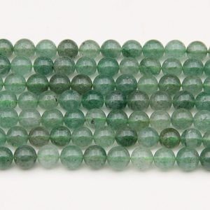 ลูกปัดควอตซ์สตรอเบอร์รี่สีเขียวธรรมชาติทรงกลม ขัดเงา คริสตัลพลอยเม็ดเดี่ยว สำหรับทำเครื่องประดับ ขายส่ง - Product Image 1