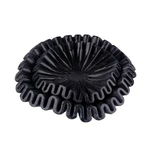 Bol à dessert moderne en marbre en forme de fleur ou centre de table décoratif 100% fait main Exportations indiennes Internationales IEI 325 - Product Image 5