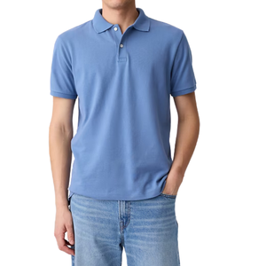 Chemise Homme Chic Décontractée en Maille Unie à Boutons Manches Courtes Respirante 100% Coton OEM ODM Vente en Gros - Product Image 3