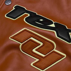 Avirex Brown <b>Sheepskin</b> Leather Flight Bomber <b>Jacket</b> for Men - Product Image 4