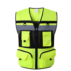 Gilet de sécurité haute visibilité respirant de classe <span class=keywords><strong>2</strong></span> pour les intervenants d'urgence et le personnel, avec logo personnalisé, imperméable et réglable - Product Image 1