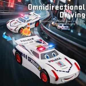 Yu Toys Coche de Policía Robot Transformable Eléctrico con Rotación 360° de Plástico ABS, Vehículo Infantil Unisex con Detección de Agujas - Product Image 3