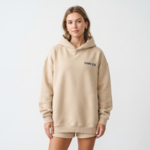 Sudadera con capucha de algodón grueso extragrande para mujer, estilo casual, con bolsillos, tendencia 2026 - Product Image 1