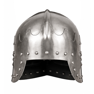 Casque de Sallet Gothique Artisanal en Acier Doux Réplique 18 Gauges Armure Médiévale Réenactement Historique - Product Image 3