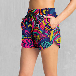 Shorts de Yoga para Mujer, Cintura Media, Elegantes, con Malla Sublimada, Ropa Deportiva de Alto Rendimiento - Product Image 1