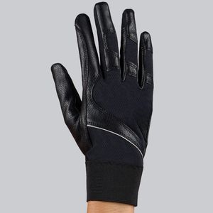 Gants d'équitation d'hiver personnalisés pour hommes, en cuir synthétique anti-fissures, demi-doigts/doigts entiers, fermeture auto-agrippante - Product Image 1