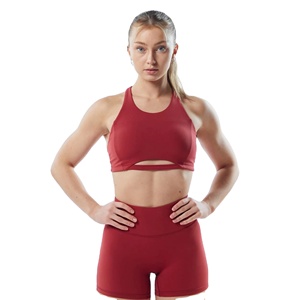 Novedades Sujetador de Yoga de gimnasio negro Sujetadores deportivos sin espalda hermosos Sujetador deportivo acanalado - Product Image 1