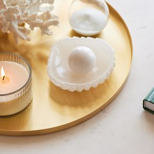 Plateau de service en acier inoxydable, finition dorée de luxe, plateau rond pour servir les aliments, pour hôtel, restaurant, traiteur, banquet, buffet, fournisseur - Product Image 6