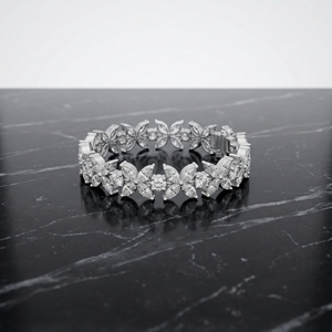 Bracelet à maillons en diamant floral or rose pour femme, en argent sterling, style classique, cadeau de mariage, de fiançailles, de fête, bijoux de luxe - Product Image 4
