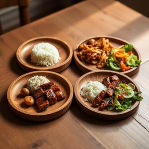 Tazón de Ensalada de Madera, Tazón para Servir Frutas y Bocadillos de Madera de Acacia Natural, para Cocina, Comedor, Mesa, Ecológico, Proveedor de Pedidos al por Mayor, Hotel - Product Image 1