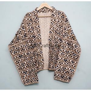 Chaqueta de Algodón 100% Hecha a Mano, Estilo Vintage, con Estampado Floral Otoñal, Ecológica, Transpirable, con Cuello en V, Mangas Largas, Estilo Bohemio para Chicas - Product Image 6