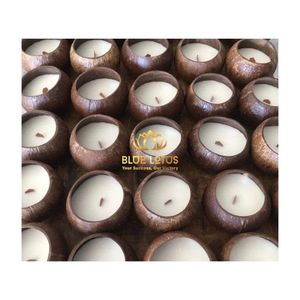Bougie en Coque de Noix de Coco Premium Écologique, Cire de Soja Pure, Parfum Longue Durée, Vente en Gros, Exportation - NOUVEAUTÉ POPULAIRE - Product Image 1
