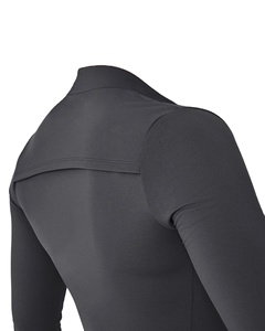 เสื้อแจ็กเก็ตแขนยาวมีซิปผ้าไนลอนผ้าสแปนเด็กซ์ผ้าเย็บต่อกันดีไซน์ใหม่สำหรับใส่ออกกำลังกายในยิมของผู้หญิง - Product Image 5